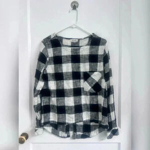 BELLA DAHL BUTTON BACK LINEN PULLOVER Size S